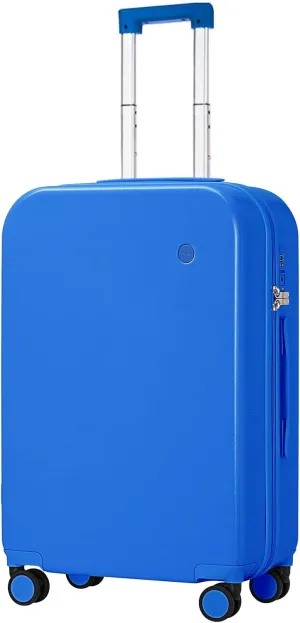 Carry on Luggage, Mixi Suitcase Spinner Wheels Luggage Hardshell Lightweight Rolling Suitcases PC with Cover & TSA Lock for Business Travel Klein Blue