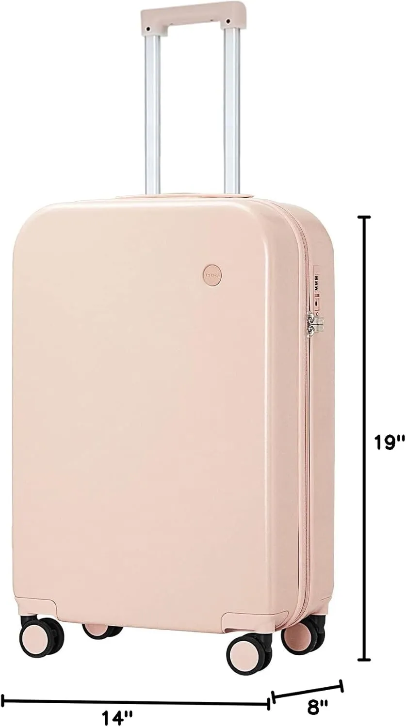 Carry on Luggage, Mixi Suitcase Spinner Wheels Luggage Hardshell Lightweight Rolling Suitcases PC with Cover & TSA Lock for Business Travel