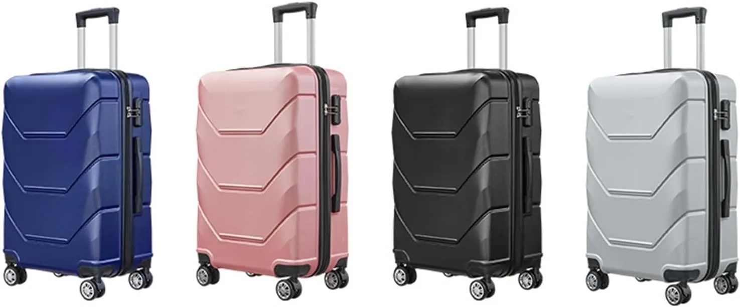 Carry On Luggages Suitcase ABS Luggage Hardside Lightweight Durable Suitcase Spinner Wheels Suitcase High Capacity Luggage Suitcases (D-20