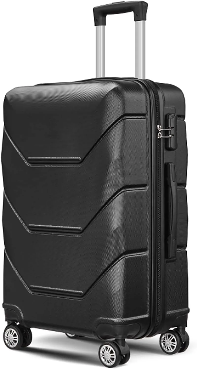 Carry On Luggages Suitcase ABS Luggage Hardside Lightweight Durable Suitcase Spinner Wheels Suitcase High Capacity Luggage Suitcases (D-20