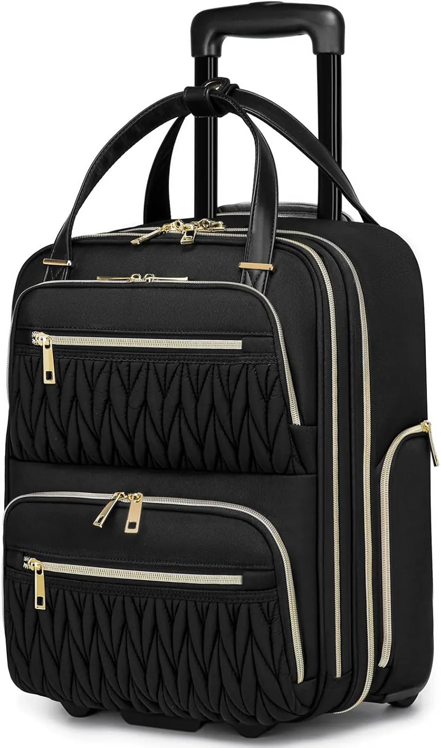Carry-On Underseat Luggage with Wheels,Underseat Lightweight Suitcase for Women,16 inch Airlines Luggage for Overnight Business Travel