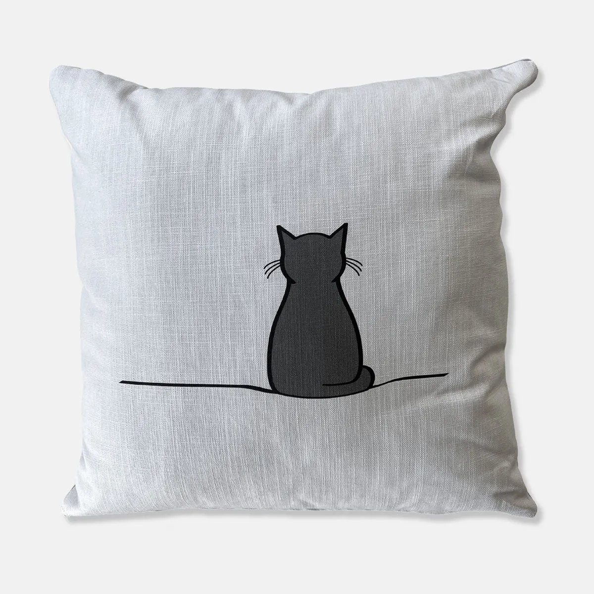 Cat Cushion with Sitting Cat and Sleeping Cat