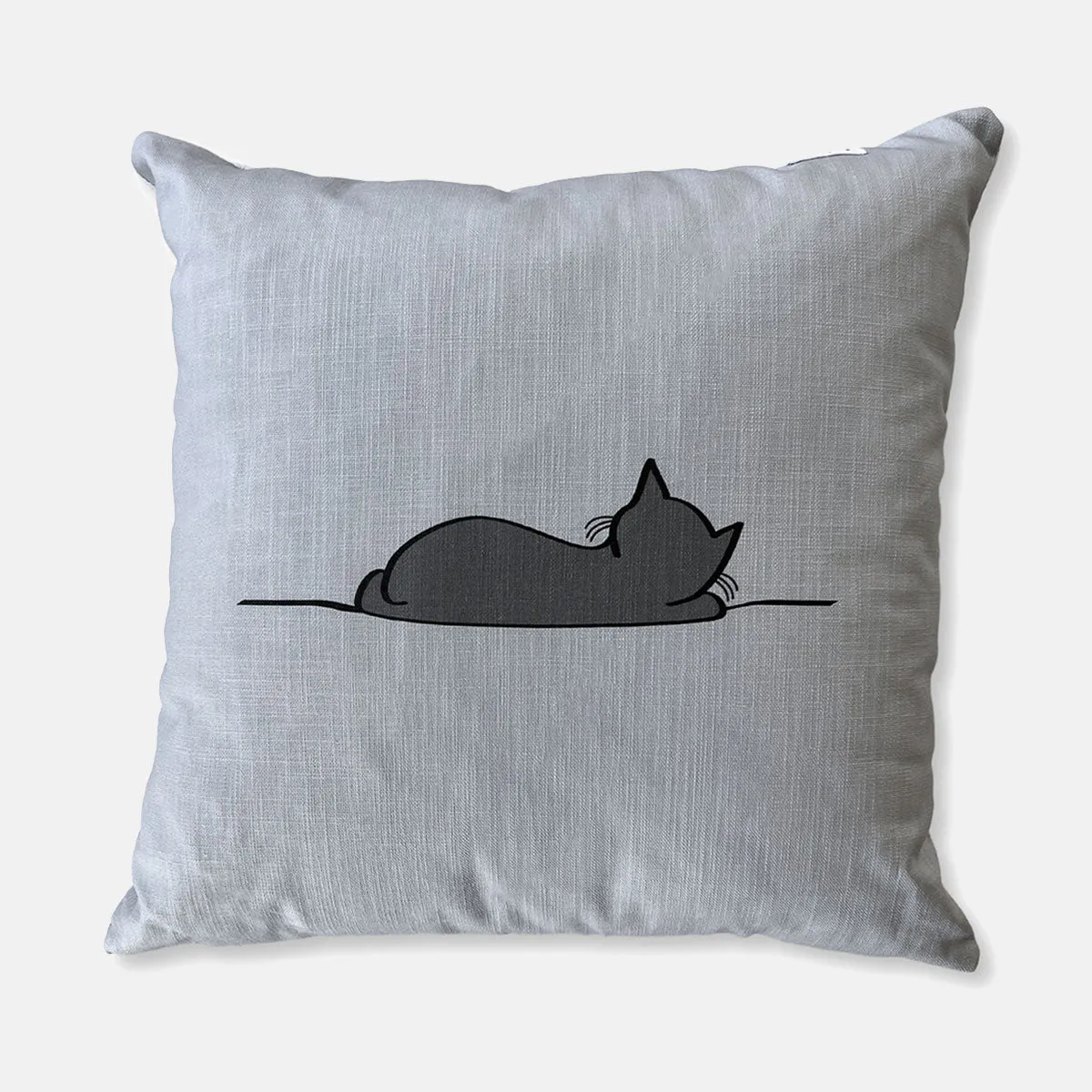 Cat Cushion with Sitting Cat and Sleeping Cat