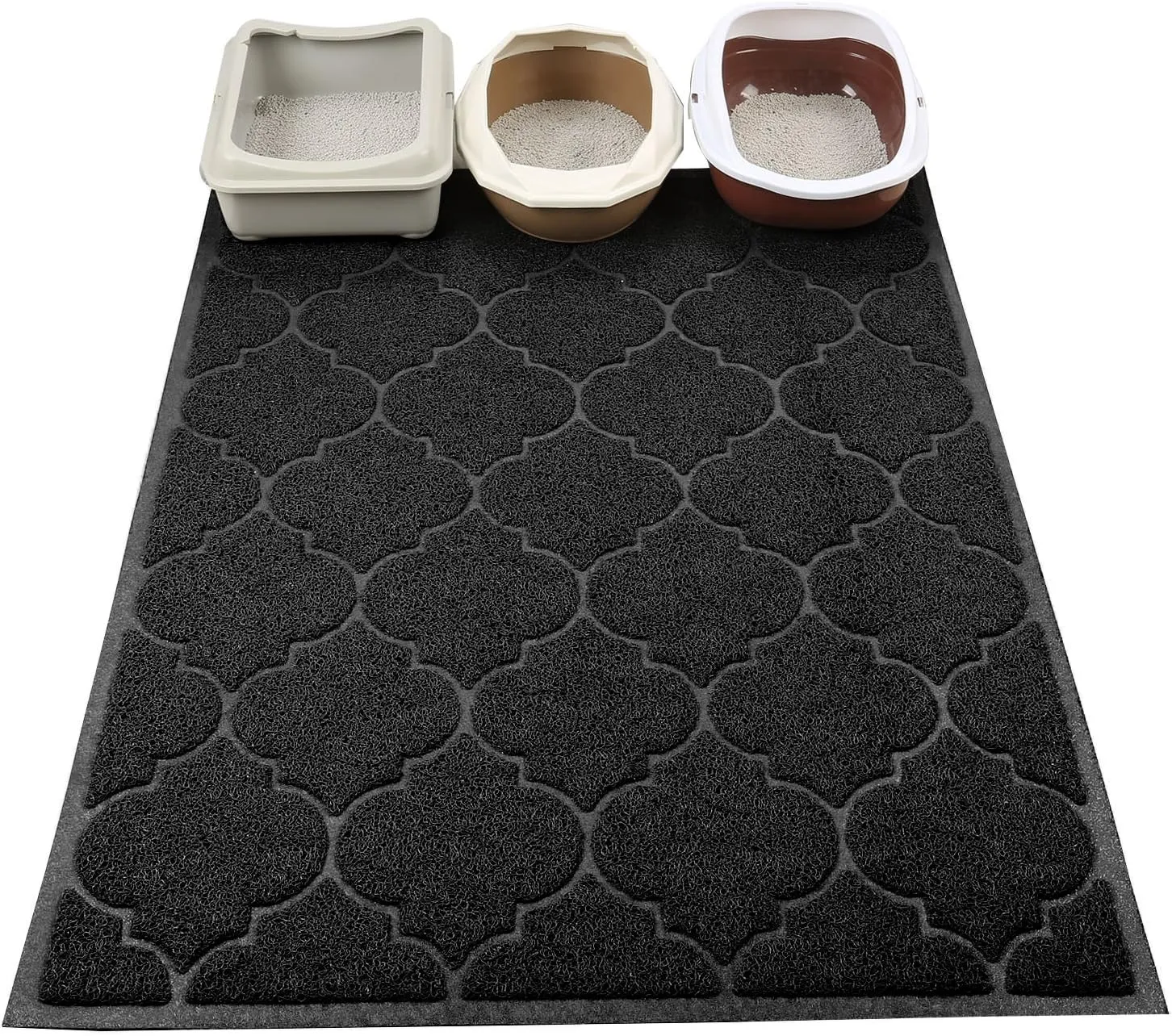 Cat Litter Mat, XL Super Size, Phthalate Free, Easy to Clean, 46x35 Inches, Durable, Soft on Paws, Large Litter Mat.