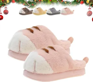 Cat Paw Slippers for Women, Cat Foot Slippers, Cat Slippers Cute Funny 3D Cat Paw Cartoon Slippers, Winter House Shoes