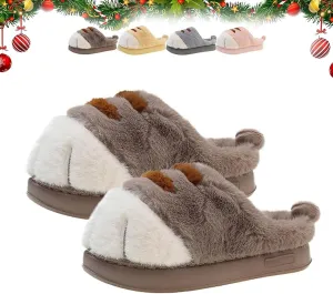 Cat Paw Slippers for Women, Cat Foot Slippers, Cat Slippers Cute Funny 3D Cat Paw Cartoon Slippers, Winter House Shoes