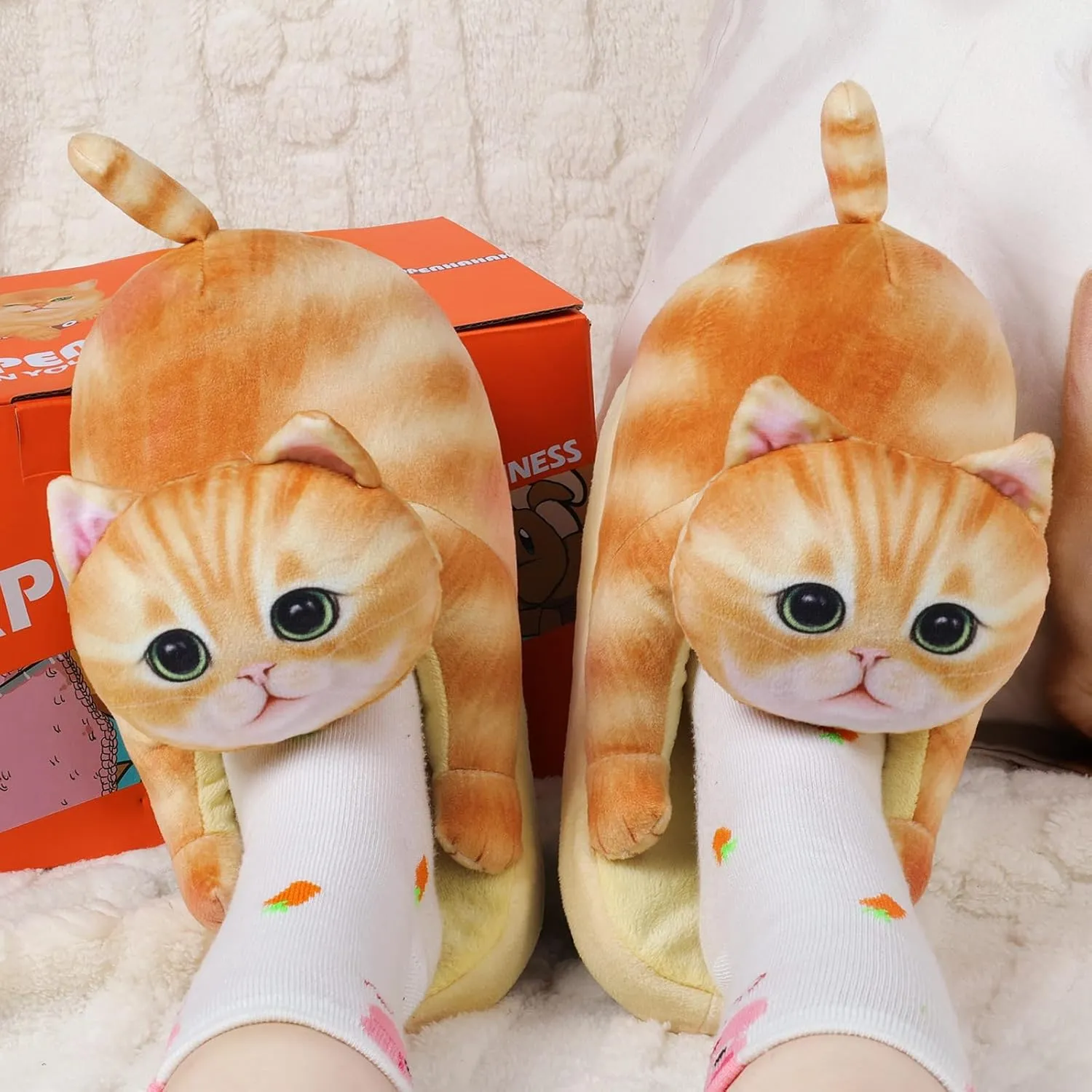Cat Slippers for Kids, Indoor House Slippers,Non-slip Sole, Cute slippers with Cat, Cat Gifts for Girls Boys/Christmas/Halloween Gifts