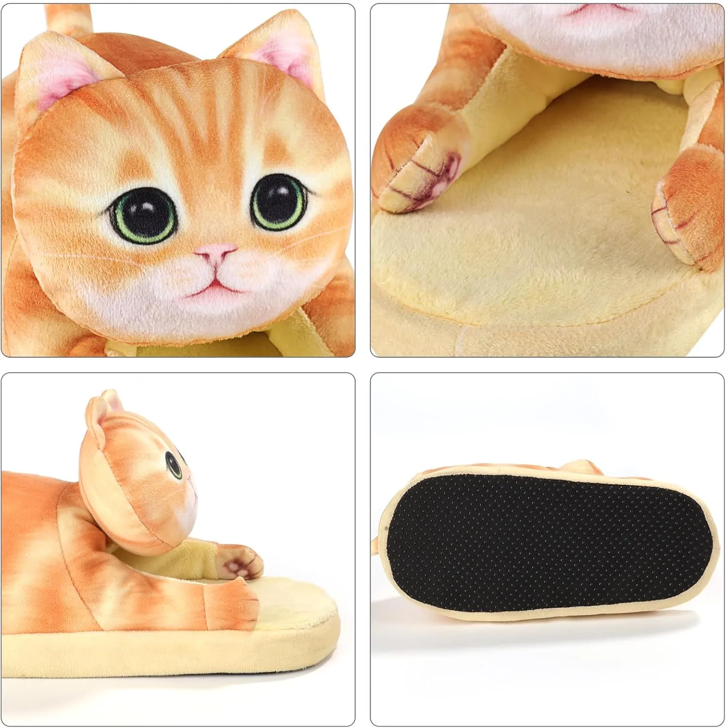 Cat Slippers for Kids, Indoor House Slippers,Non-slip Sole, Cute slippers with Cat, Cat Gifts for Girls Boys/Christmas/Halloween Gifts