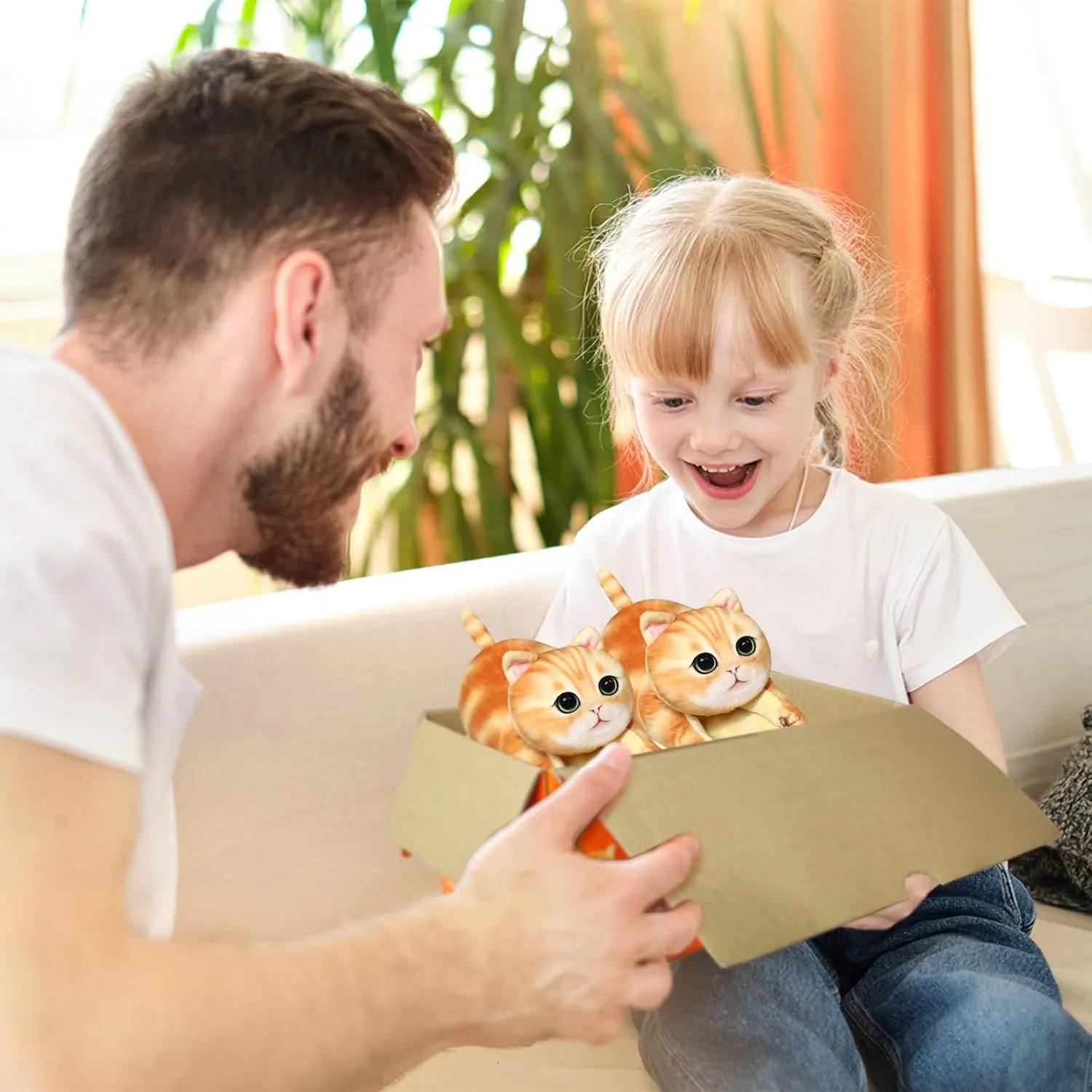 Cat Slippers for Kids, Indoor House Slippers,Non-slip Sole, Cute slippers with Cat, Cat Gifts for Girls Boys/Christmas/Halloween Gifts