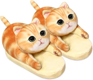 Cat Slippers for Kids, Indoor House Slippers,Non-slip Sole, Cute slippers with Cat, Cat Gifts for Girls Boys/Christmas/Halloween Gifts