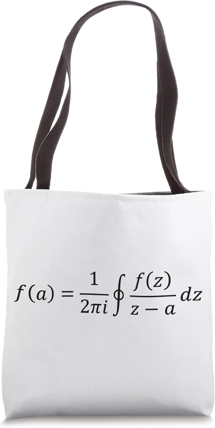 Cauchy integral, math complex analysis theorem, cool science Tote Bag