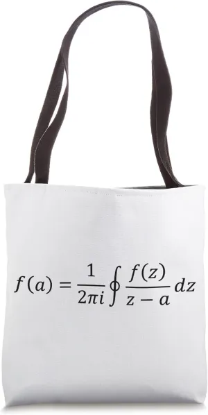 Cauchy integral, math complex analysis theorem, cool science Tote Bag