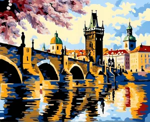 Charles Bridge, Prague PD (10) - Van-Go Paint-by-Number Kit 40x50cm no Frame