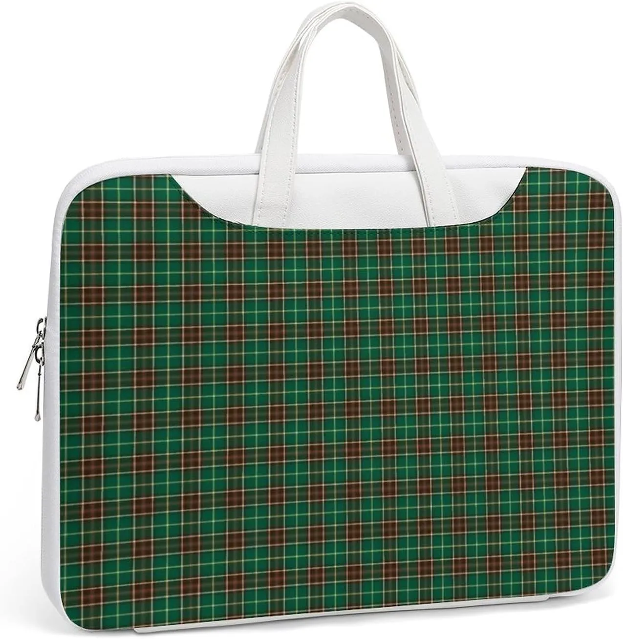 Checkered Black And White Handheld Single Shoulder Crossbody Laptop Bag Unisex
