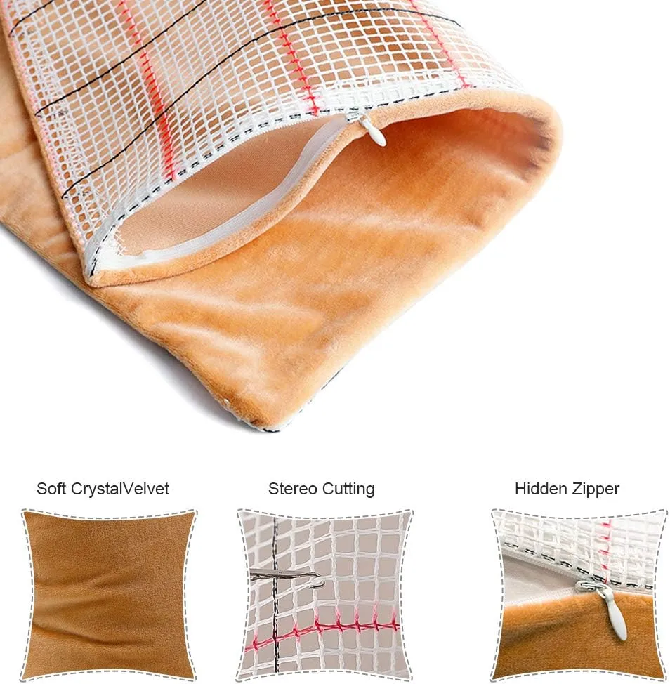 clubevy DIY Latch Hook Kits Pillow Case Sofa Cushion Cover Craft Kits Embroidery Carpet Set Needlework Pillow Cover 17x17 inch (Dusk)