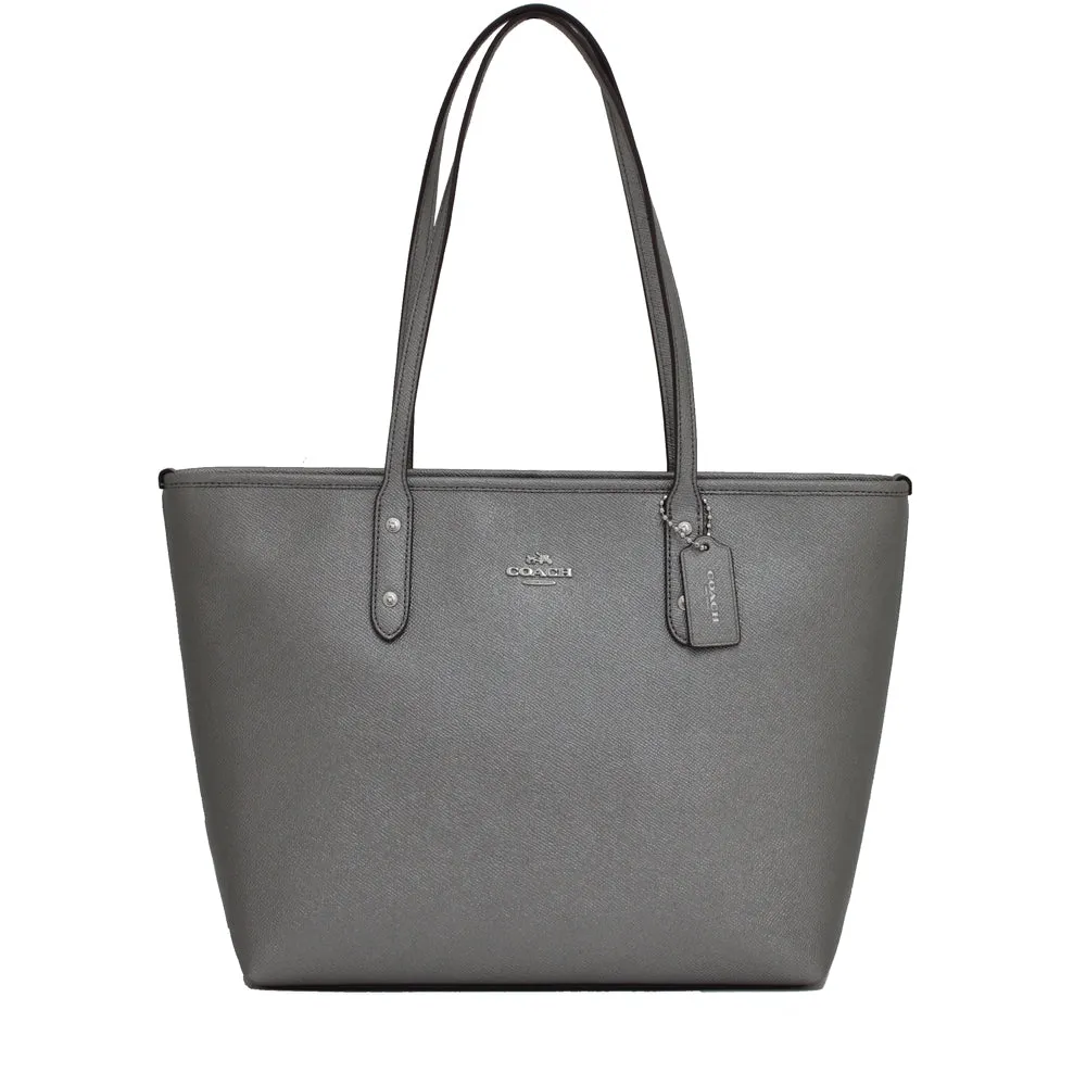 Coach 27515 City Zip Tote Bag- Gunmetal