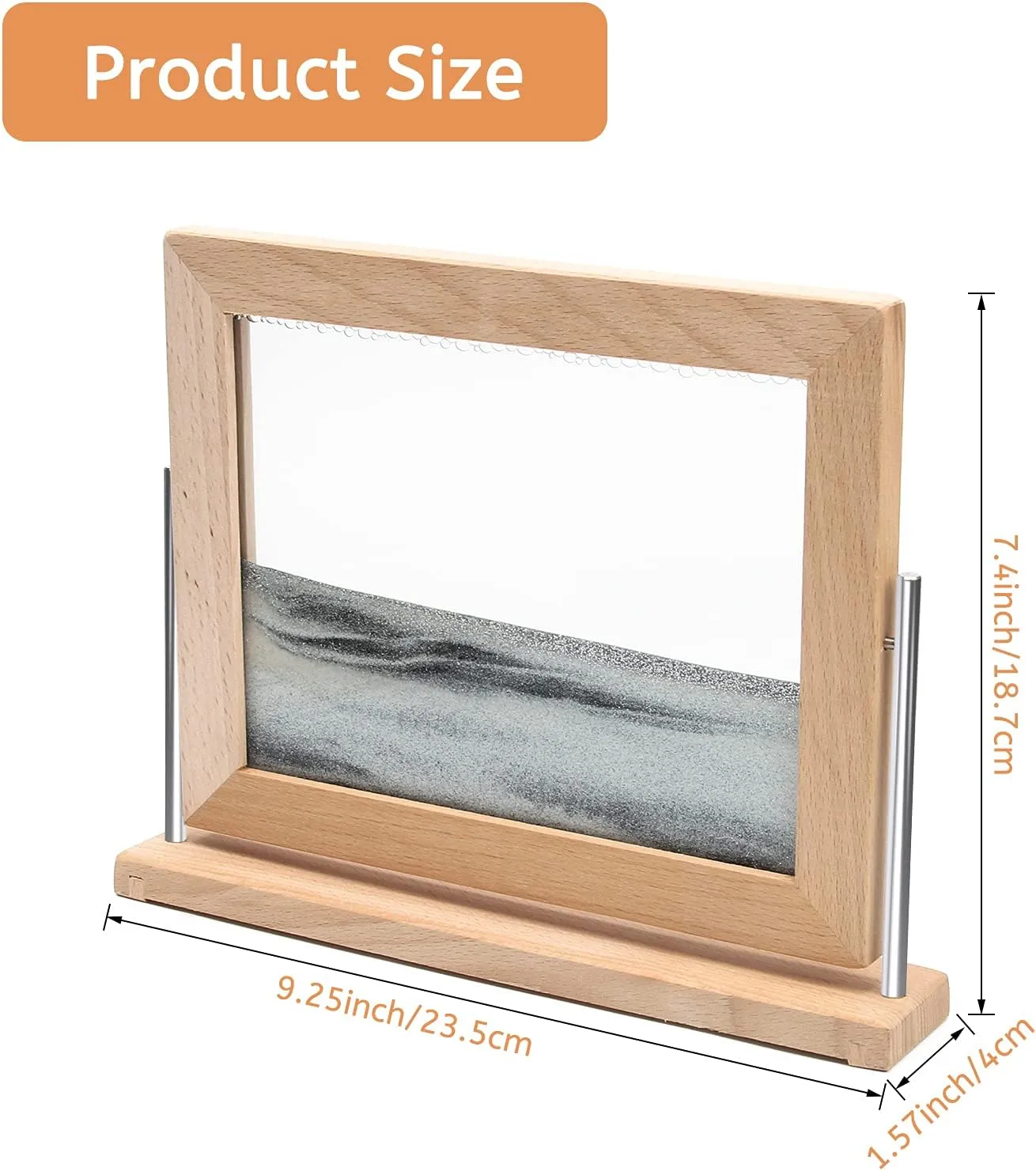 Coitak Moving Sand Art Picture, Dynamic Sand Picture, Desktop Moving Sand Art for Home Decor and Office