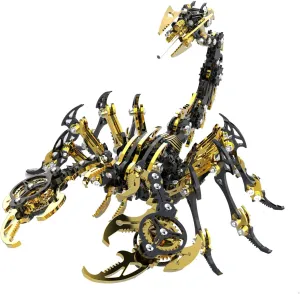 Colorful 3D Metal Puzzles for Adults Scorpion, DIY 3D Mechanical Scorpion Metal Model Kits to Build for Adults with Tool, Desktop Model Kits Building Toys for Adults/Teens