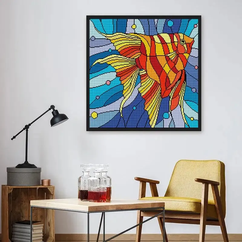 Colorful Butterfly Fish Pattern - Cross Stitch Kits