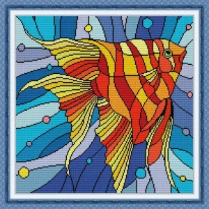 Colorful Butterfly Fish Pattern - Cross Stitch Kits