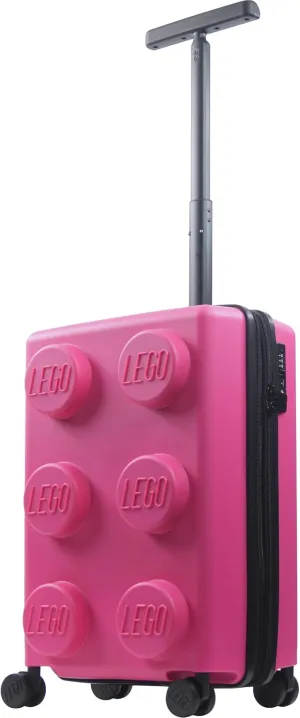 Concept One LEGO 22 Inch Carry On Luggage, Signature Trolley Expandable Hardshell Rolling Suitcase with Spinner Wheels, Pink
