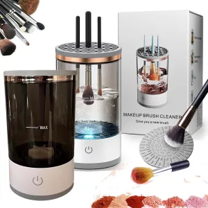 Cosmetic Brush Cleaner, Cosmetic Brush Cleaner USB Charging, Electric Makeup Brush Cleaner, The Cozy Luna Brush Cleaner Makeup Brush (White Black)