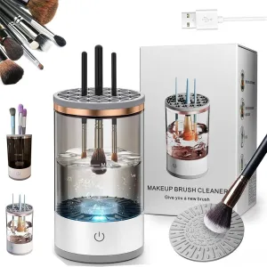 Cosmetic Brush Cleaner, Cosmetic Brush Cleaner USB Charging, Electric Makeup Brush Cleaner, The Cozy Luna Brush Cleaner Makeup Brush (White)