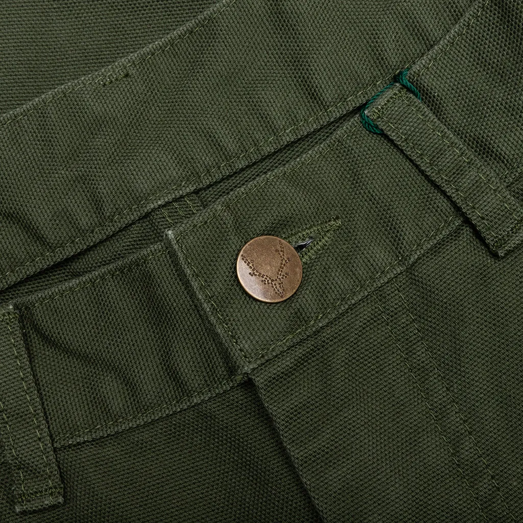 Cotton Canvas Painter Pant - Moss Green