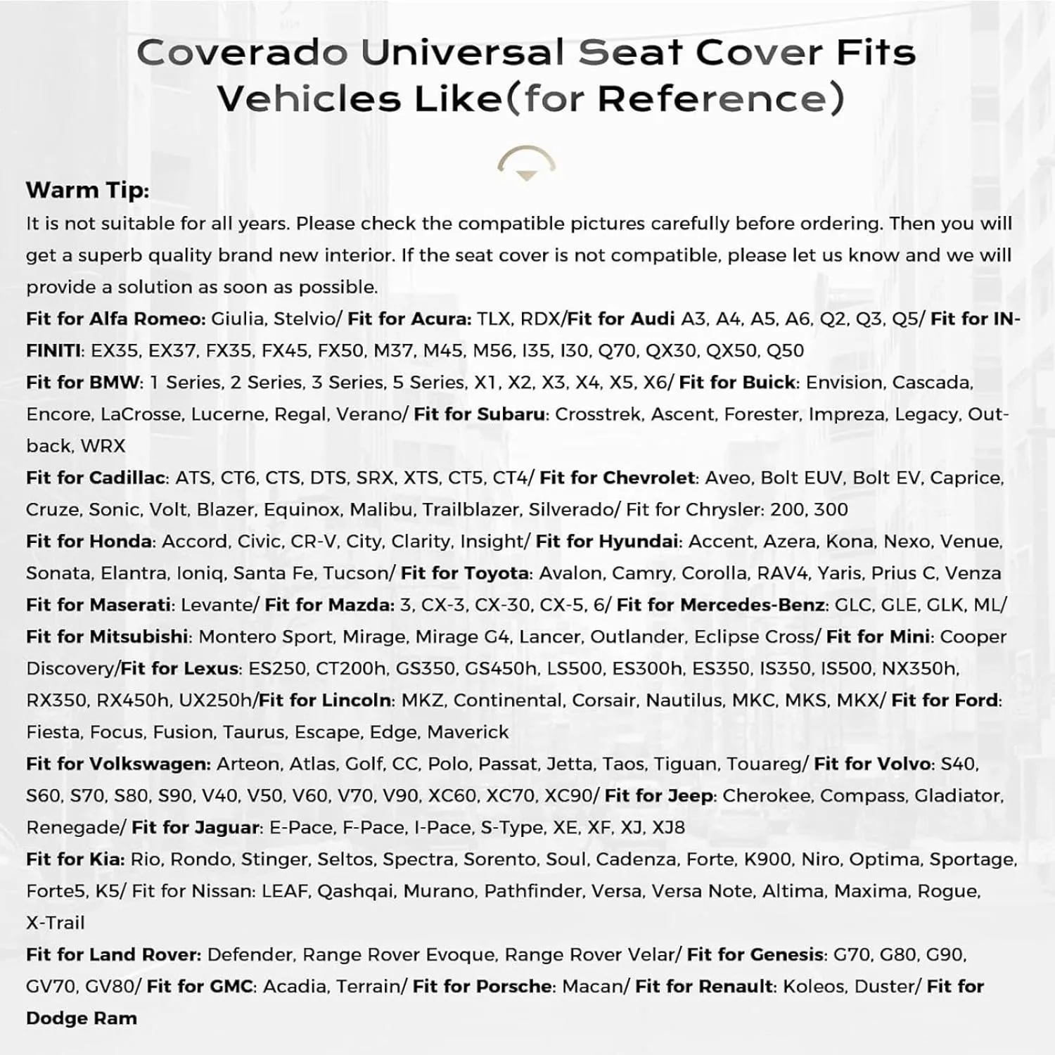 Coverado 8910 Car Seat Covers, Super Breathable Leather Seat Cover, Front and Back Seat Covers for Cars, Waterproof Seat Covers Car Seat Protectors Universal for Most Cars (Black-All, FrontPair)