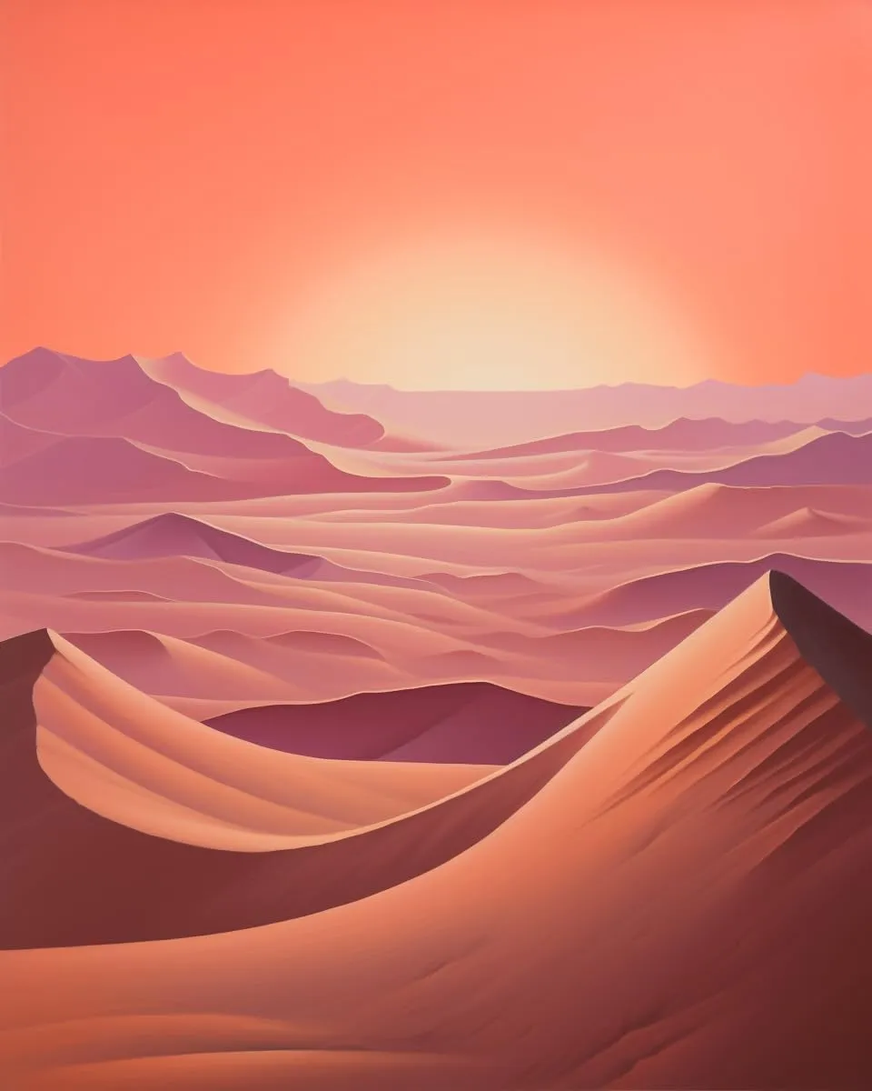 Cross Stitch Embroidery Kit, Desert Dunes at Dusk, DIY Designs Cross-Stitch Easy Supplies Needlework, Needlepoint Embroidery Gift for Home Decor 16x20 inch