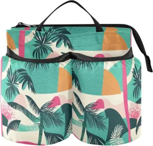 Cup Holder Luggage Multifunctional Summer Beach Geometric Caddy Bag Accessory Travel Gifts for Drink Beverages Caddy Coffee