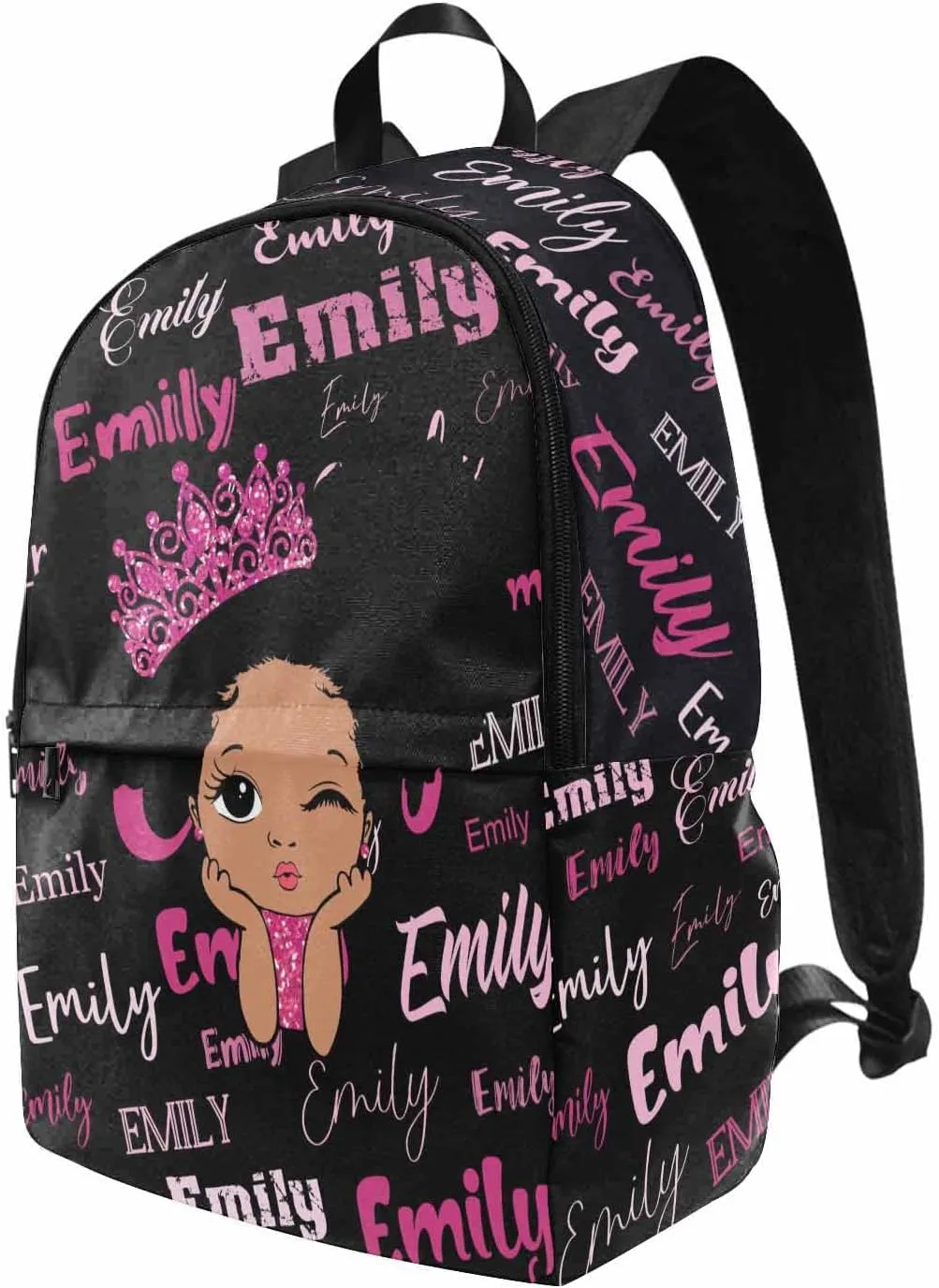 Custom bag with Name Little Princess Girl Flowers for Students Boys Girls Bag Travel Daypack Rucksack