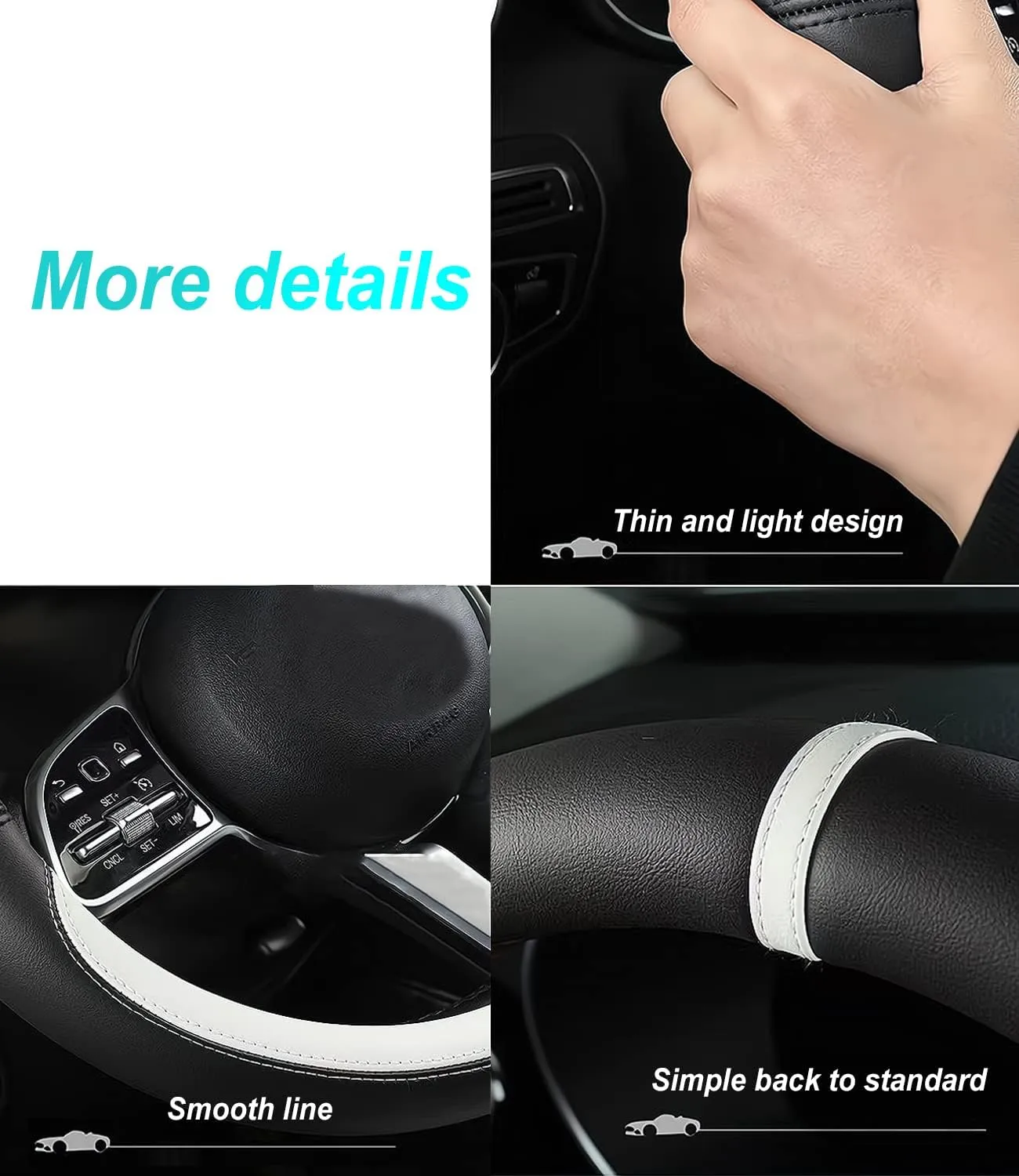 Custom fit for Toyota Car Steering Wheel Cover, Nappa Leather Car Steering Wheel Cover Non-Slip Steering Wheel Cover, Designed for Toyota Interior Accessories (Brown,for Toyota)