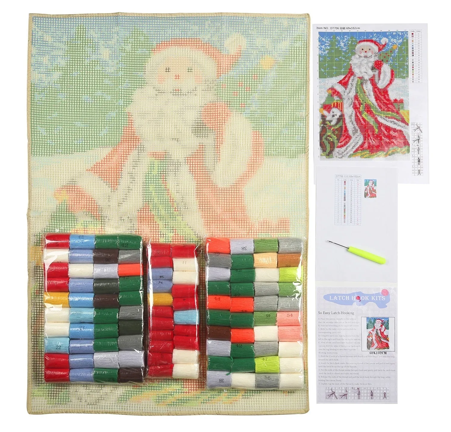 Customised Latch Hook Rug Making Kits - Large Photo