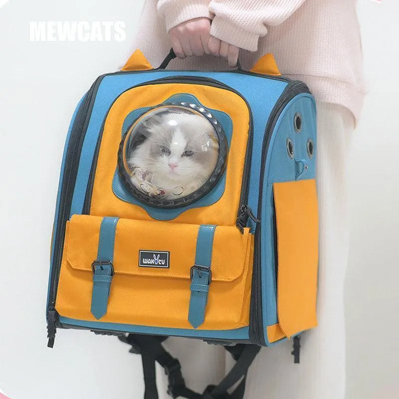 Cute Cat Carriers Foldable 3 Color Bubble Backpack