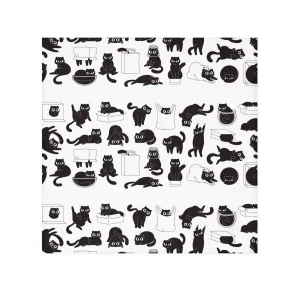 Cute Cat Pattern Face Towel - Perfect for Cat Lovers & Home Decor