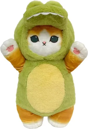 Cute cat Plush Toys 20", Soft Toys Pillow, Gifts for Girl and Boys, Home Decoration (Dinosaur cat)