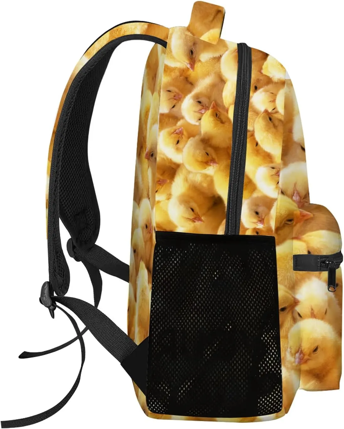 Cute Chicken Backpack for Kids, Kawaii Yellow Chicks School Backpack for Girls, Water Resistant Lightweight Travel Backpack, Elementary Middle High School Backpack, 16 Inch