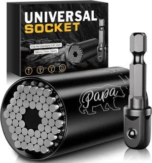 Dad Gifts for Dad Papa Grandpa Father Men Him, Stocking Stuffers for Adults Dad Universal Socket Tools Gifts for Christmas Fathers Day from Daughte Son Wife Kids, Christmas Gifts Tools Socket Set