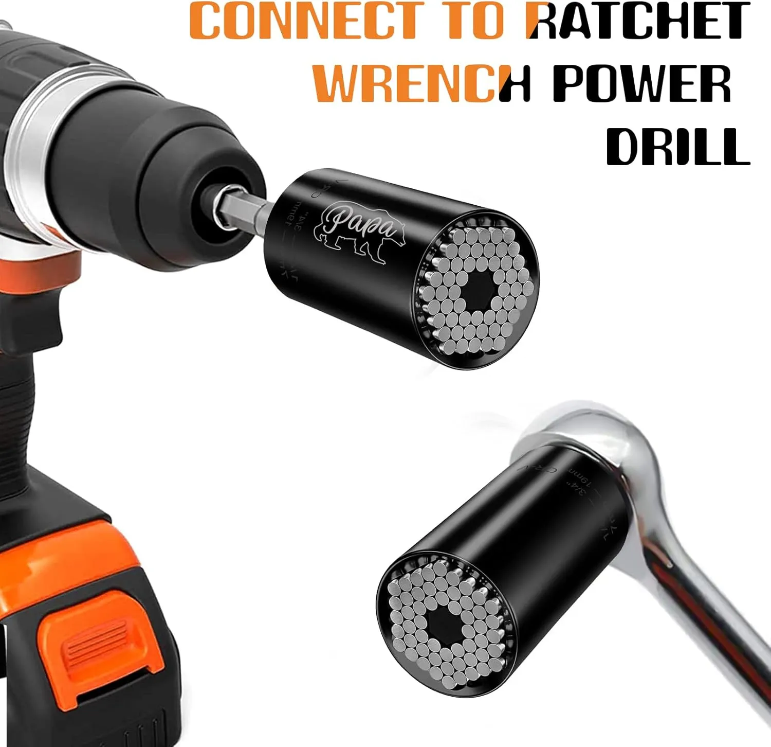 Dad Gifts for Dad Papa Grandpa Father Men Him, Stocking Stuffers for Adults Dad Universal Socket Tools Gifts for Christmas Fathers Day from Daughte Son Wife Kids, Christmas Gifts Tools Socket Set