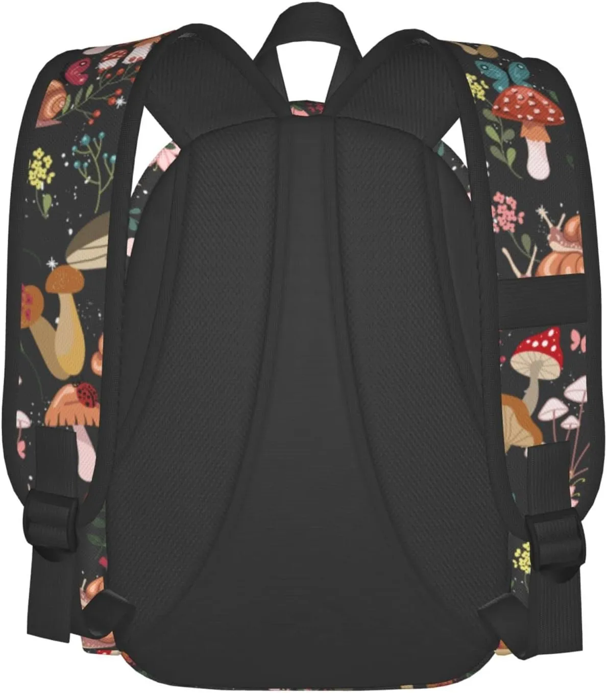 Daily Backpack Mushrooms Snails Butterflies Backpacks Travel Laptop Daypack 17 inch Bags for Men Women