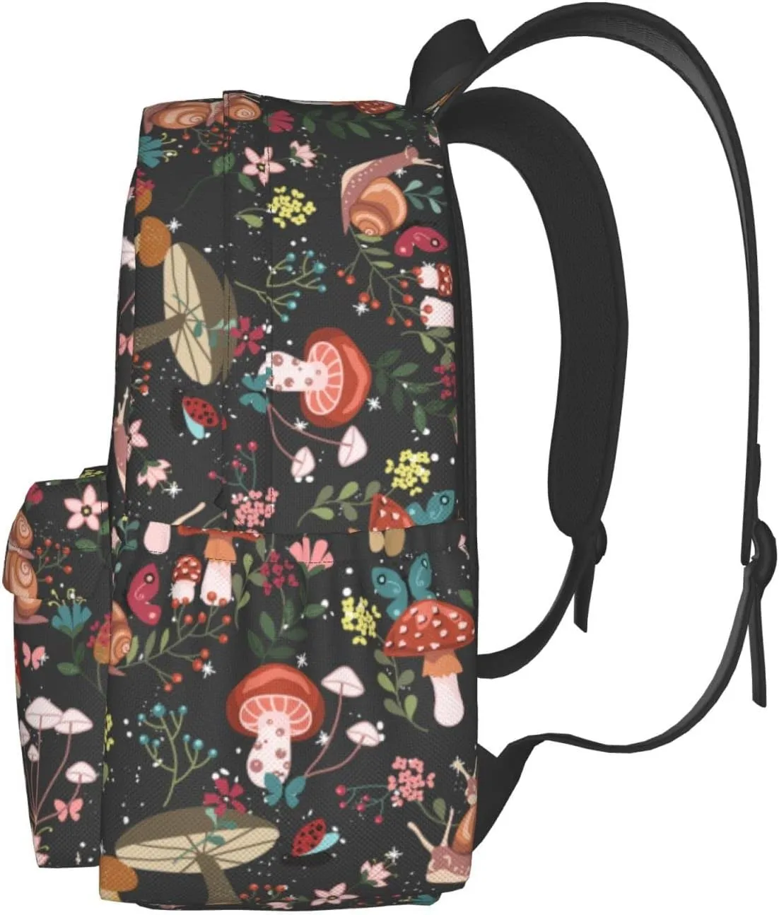 Daily Backpack Mushrooms Snails Butterflies Backpacks Travel Laptop Daypack 17 inch Bags for Men Women