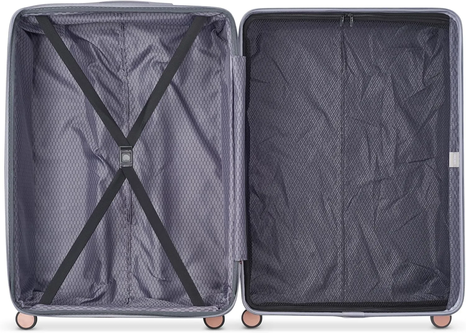 DELSEY PARIS Alexis Durable Luggage, Expandable Lightweight 4-Wheel Spinner, Easy Grip Handles for Smooth Mobility, TSA-Lock Incorporated, Men and Women, Platinum/Rose Gold, Check-In 29-Inch