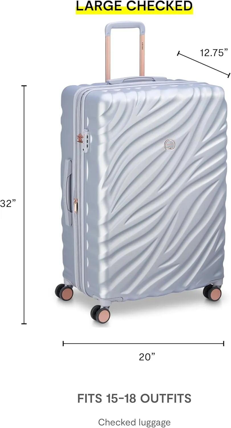 DELSEY PARIS Alexis Durable Luggage, Expandable Lightweight 4-Wheel Spinner, Easy Grip Handles for Smooth Mobility, TSA-Lock Incorporated, Men and Women, Platinum/Rose Gold, Check-In 29-Inch