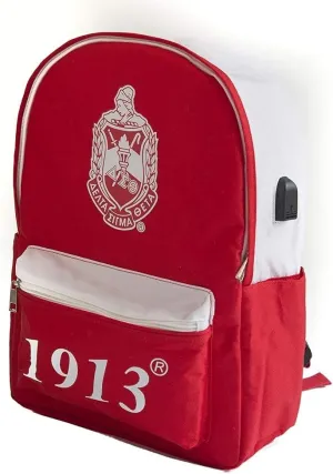 Delta Sigma Theta USB Port Backpack