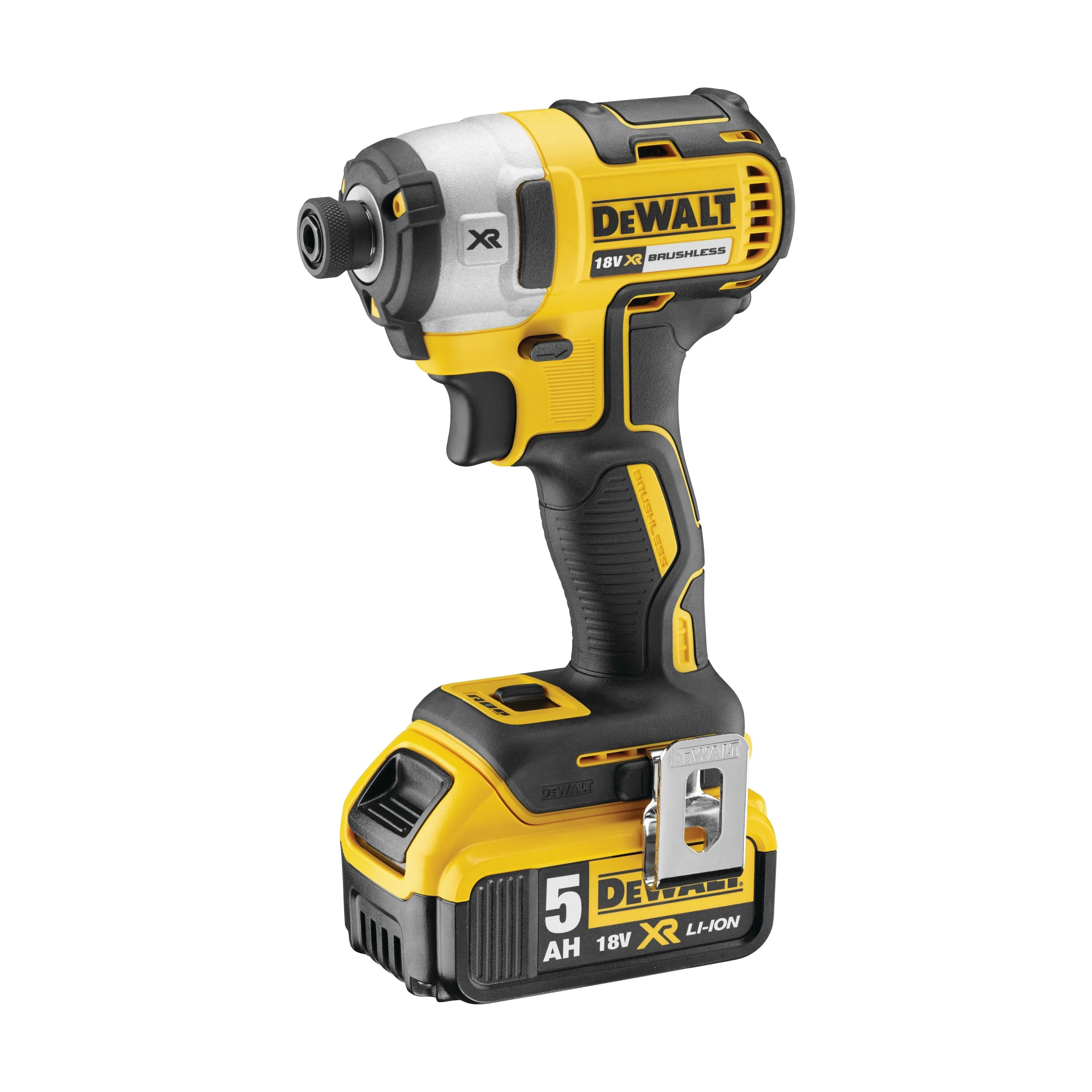 DeWalt 18V 5.0Ah XR Li-Ion Brushless DCD796 Combi Drill (70Nm) and DCF887 Impact Driver (205Nm) Kit