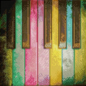 Diamond Dotz Piano Rainbow - 11 x 11 in