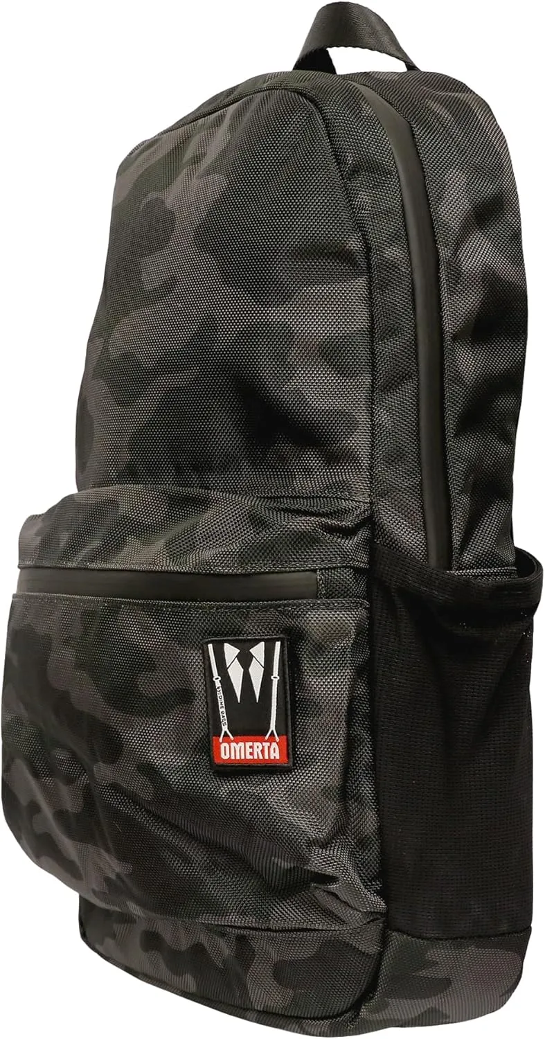 DIME BAGS | The Earner, Zippers, Durable, TSA Combo Lock, Water Bottle, Padded Laptop Sleeve (Camo)