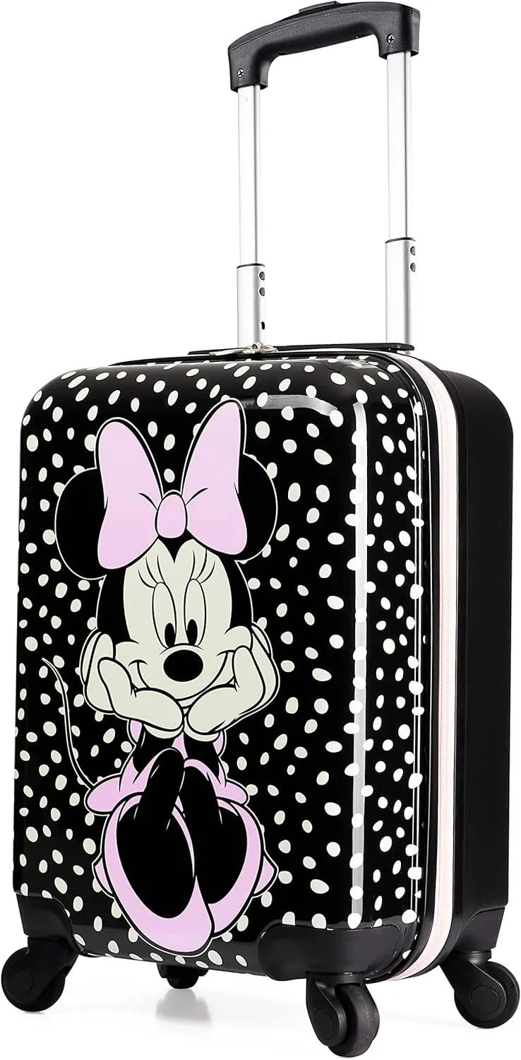 Disney Kids Suitcase with Wheels - 19”, 4 Wheels Hard Shell Luggage Case