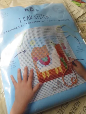 DMC Children's I Can Stitch Tapestry Kit- Mika The Llama